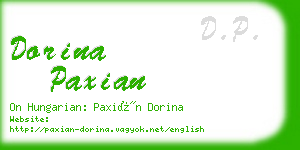 dorina paxian business card